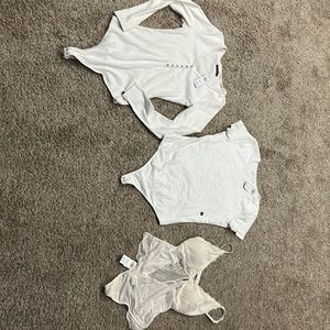 3 BRAND NEW ABERCROMBIE BODYSUITS 🤍🤍🤍